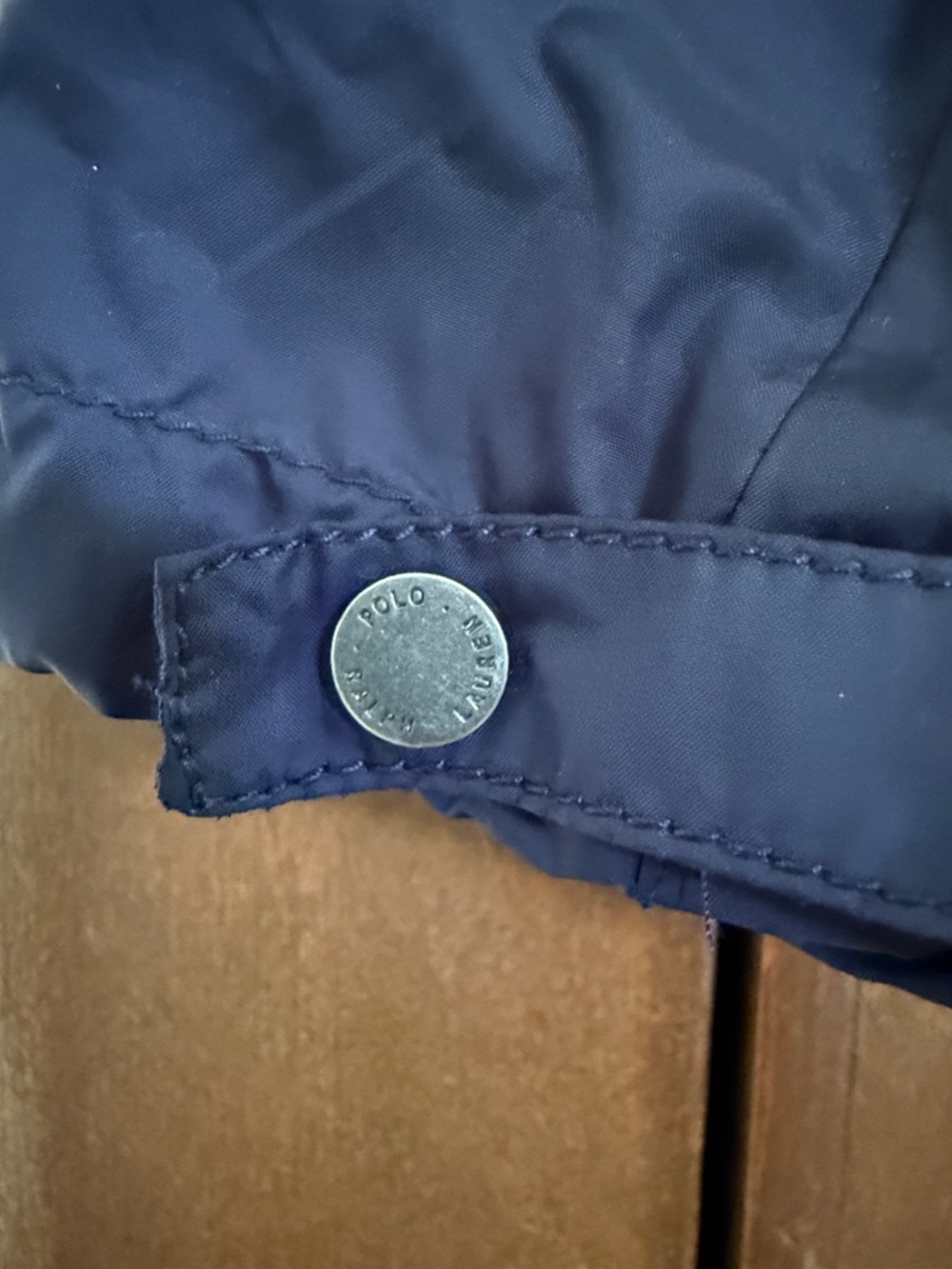 Polo by Ralph Lauren Navy Hooded Windbreaker with Red Logo - Picture 3 of 4